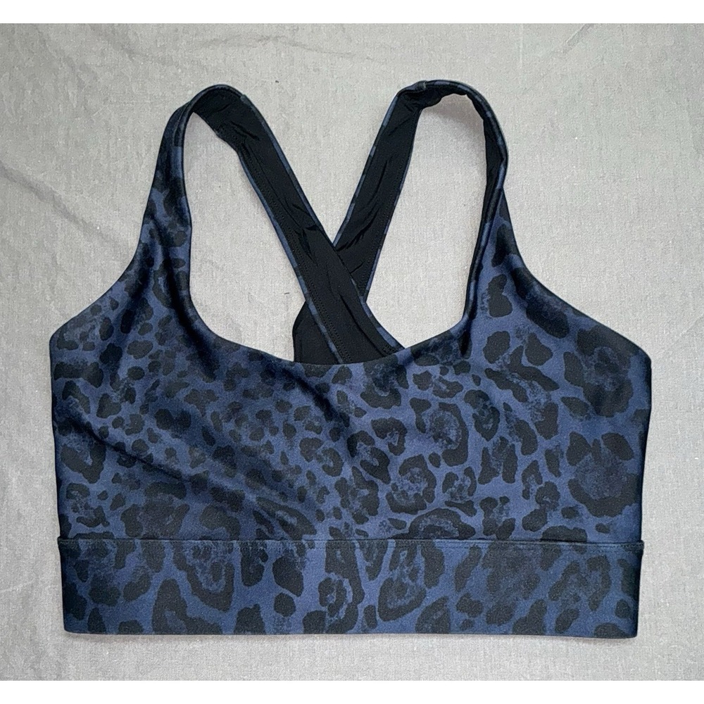 Greyson Luna Damisa Leopard Sport Bra Womens Size Small Sky